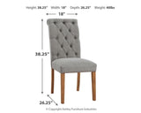 Harvina Gray 2-Piece Dining Room Chair - Ella Furniture