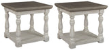 Havalance Gray/white 2 End Tables - Ella Furniture