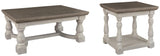 Havalance Gray/white Coffee Table With 1 End Table - Ella Furniture