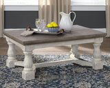 Havalance Gray/white Coffee Table With 1 End Table - Ella Furniture