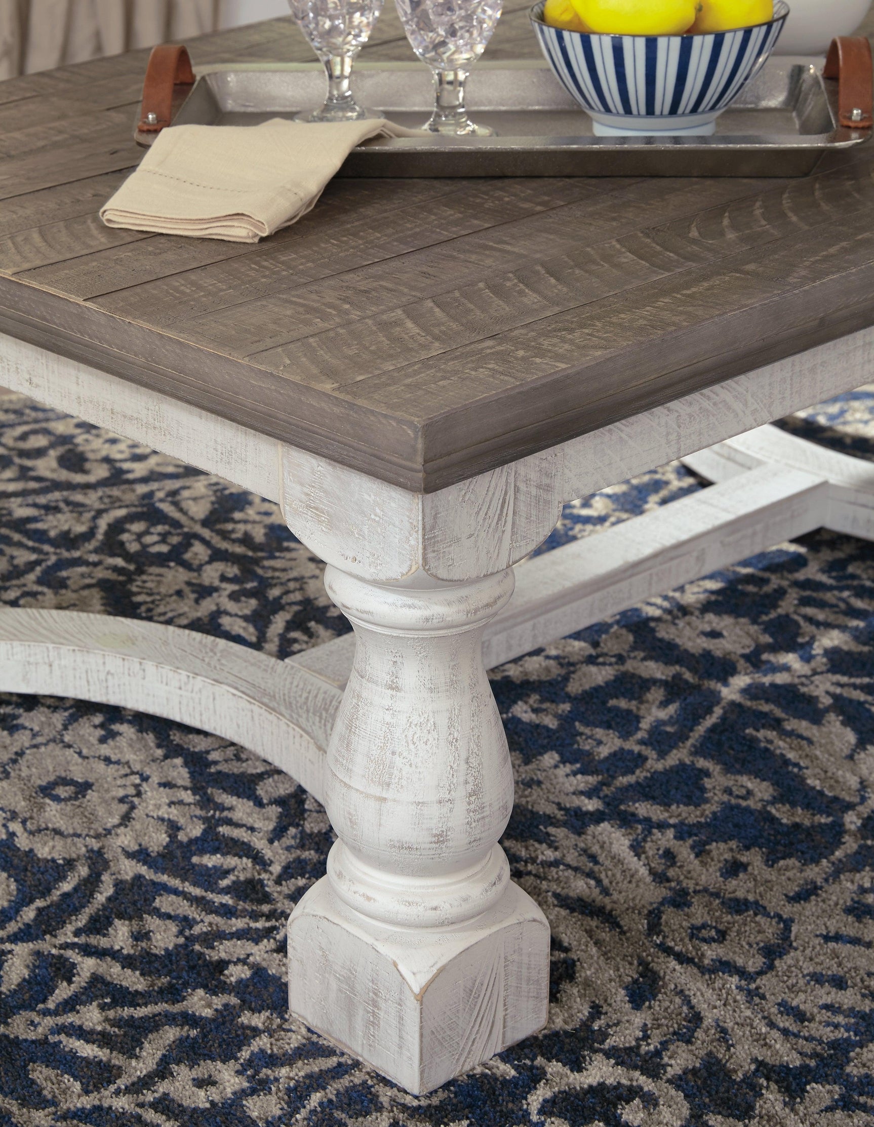 Havalance Gray/white Coffee Table With 1 End Table - Ella Furniture