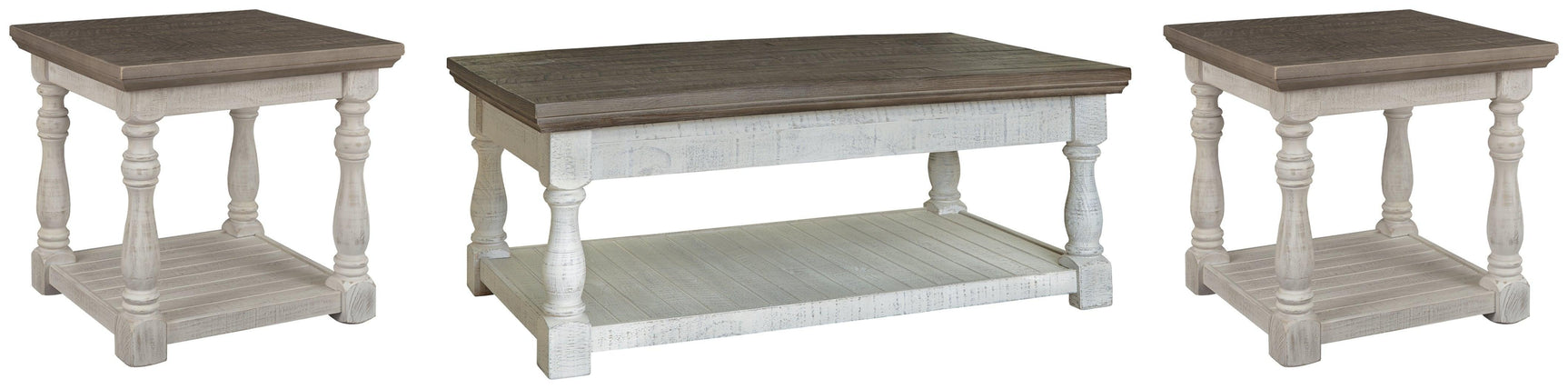 Havalance Gray/white Coffee Table With 2 End Tables PKG007177 - T814-9 | T814-3 | T814-3 - Ella Furniture