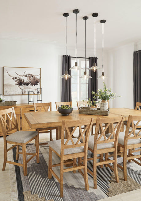 Havonplane Brown Counter Height Dining Extension Table - Ella Furniture