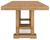 Havonplane Brown Counter Height Dining Table And 2 Barstools And Bench - Ella Furniture