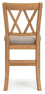 Havonplane Brown Counter Height Dining Table And 2 Barstools And Bench - Ella Furniture