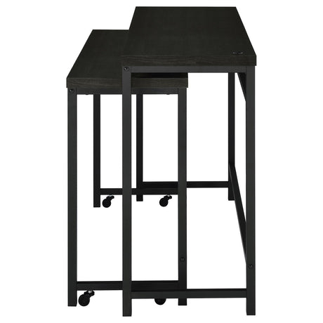 Hawes 4-Piece Multipurpose Counter Height Table Set Black 182724 - Ella Furniture
