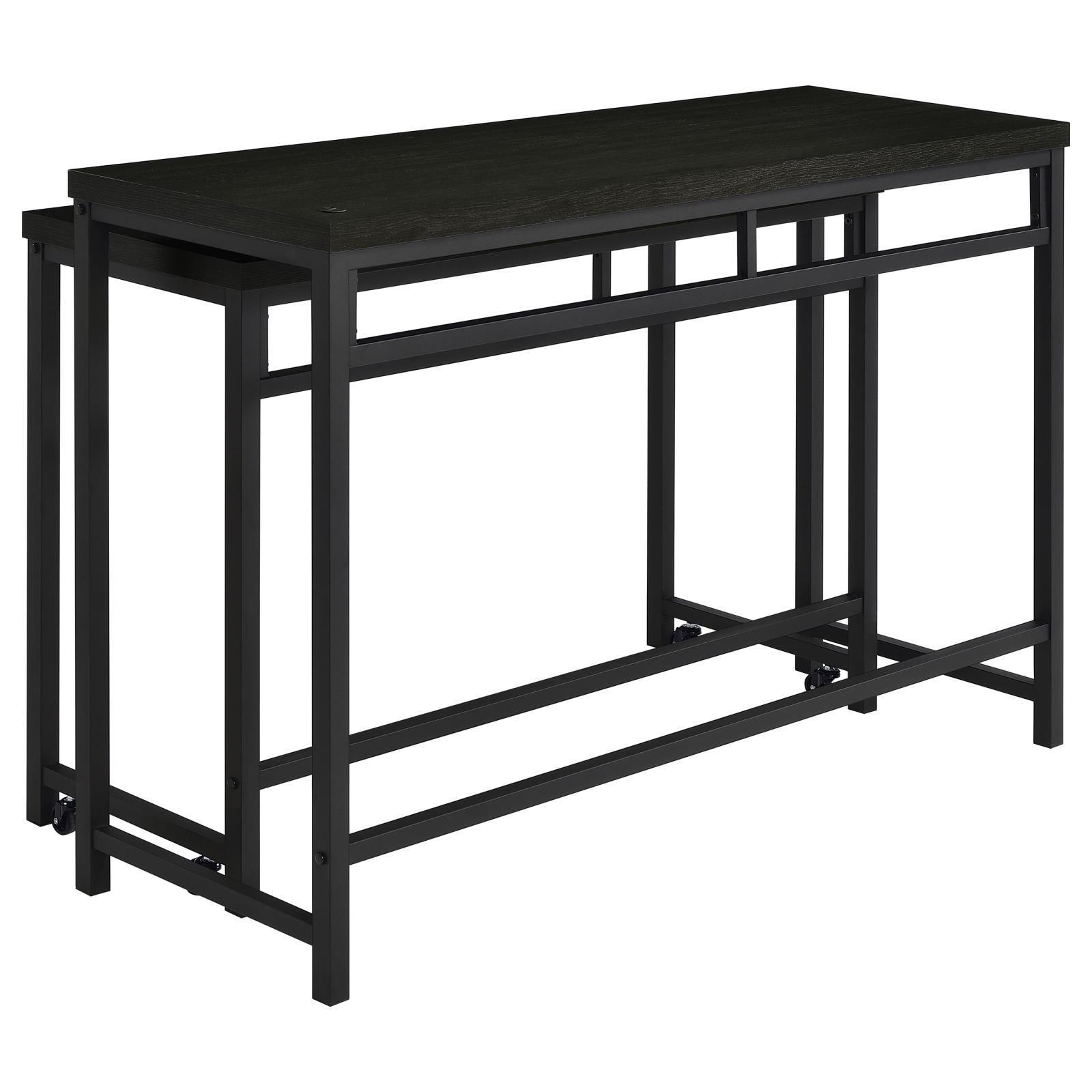 Hawes 4-Piece Multipurpose Counter Height Table Set Black 182724 - Ella Furniture