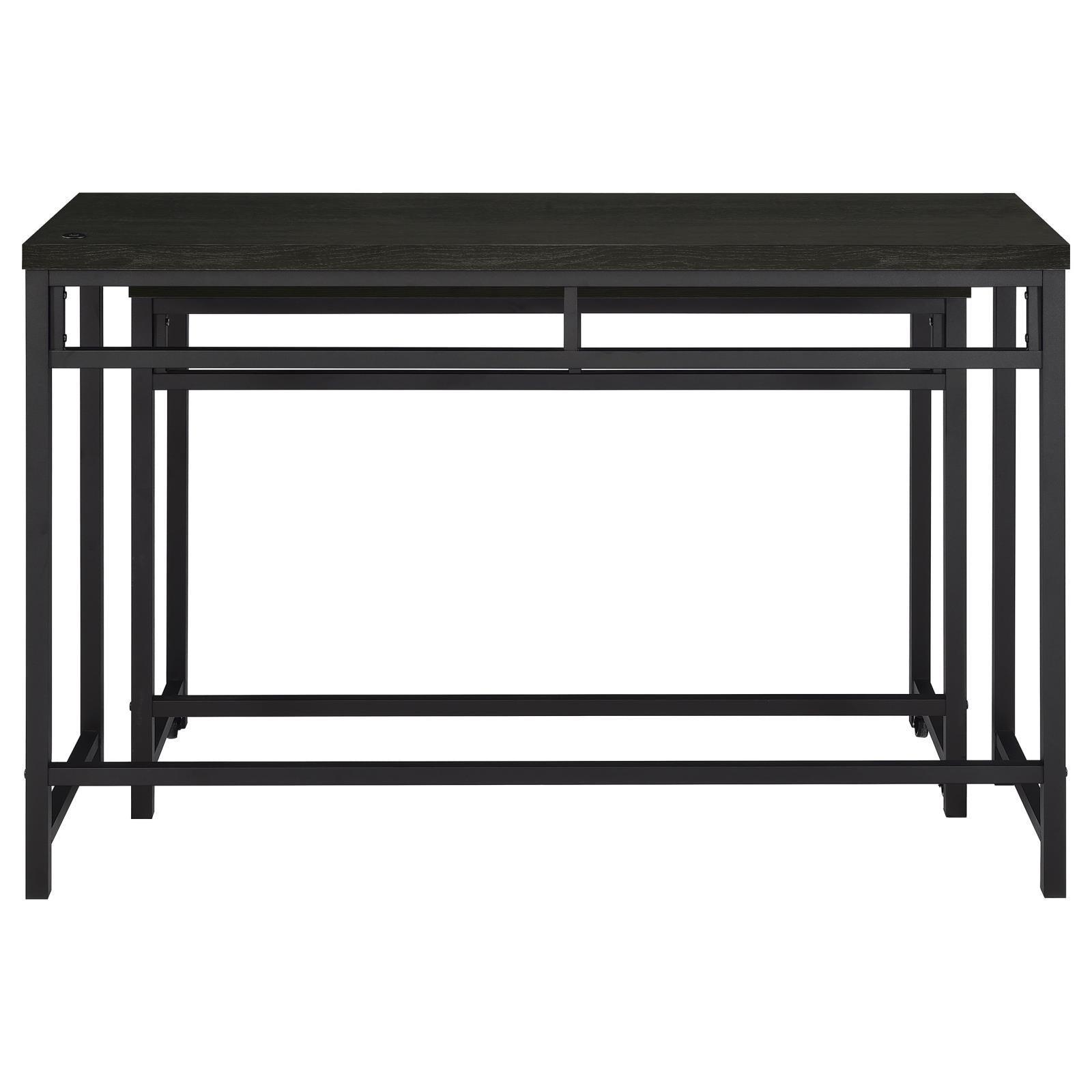 Hawes 4-Piece Multipurpose Counter Height Table Set Black 182724 - Ella Furniture