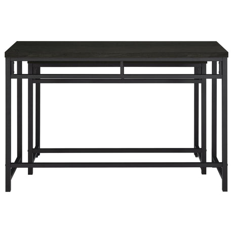 Hawes 4-Piece Multipurpose Counter Height Table Set Black 182724 - Ella Furniture