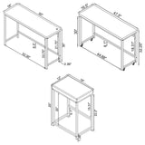 Hawes 4-Piece Multipurpose Counter Height Table Set Black 182724 - Ella Furniture