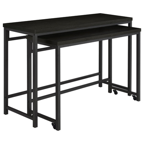 Hawes 4-Piece Multipurpose Counter Height Table Set Black 182724 - Ella Furniture