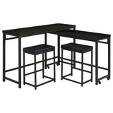 Hawes 4-Piece Multipurpose Counter Height Table Set Black 182724 - Ella Furniture