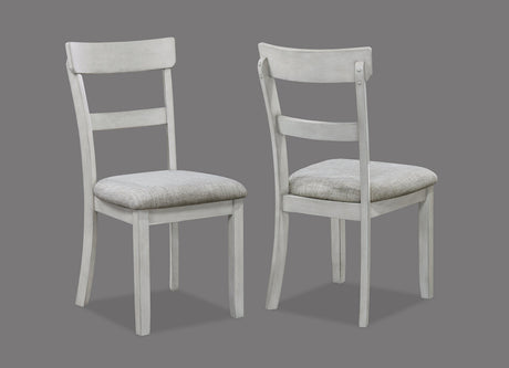 Henderson Driftwood Modern Solid Wood Fabric Upholstered Dining Room Set - Ella Furniture