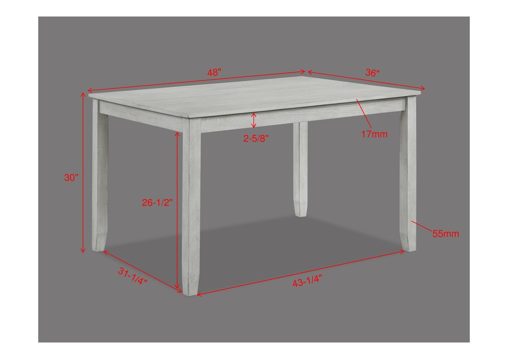Henderson Driftwood Modern Solid Wood Fabric Upholstered Dining Room Set - Ella Furniture