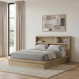 Hendricks Eastern King Bookcase Headboard Platform Bed Light Oak view 2