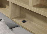 Hendricks Eastern King Bookcase Headboard Platform Bed Light Oak view 7