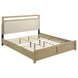 Hendricks Eastern King Panel Headboard Platform Bed Light Oak from Ella Furniture