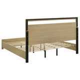 Hendricks Eastern King Panel Headboard Platform Bed Light Oak view 5