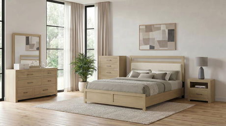 Hendricks Eastern King Panel Headboard Platform Bed Light Oak view 12