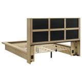 Hendricks Queen Bookcase Headboard Platform Bed Light Oak view 5