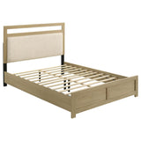 Hendricks Queen Panel Headboard Platform Bed Light Oak from Ella Furniture