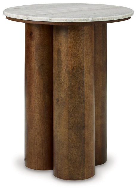 Henfield Beige/brown Accent Table - Ella Furniture