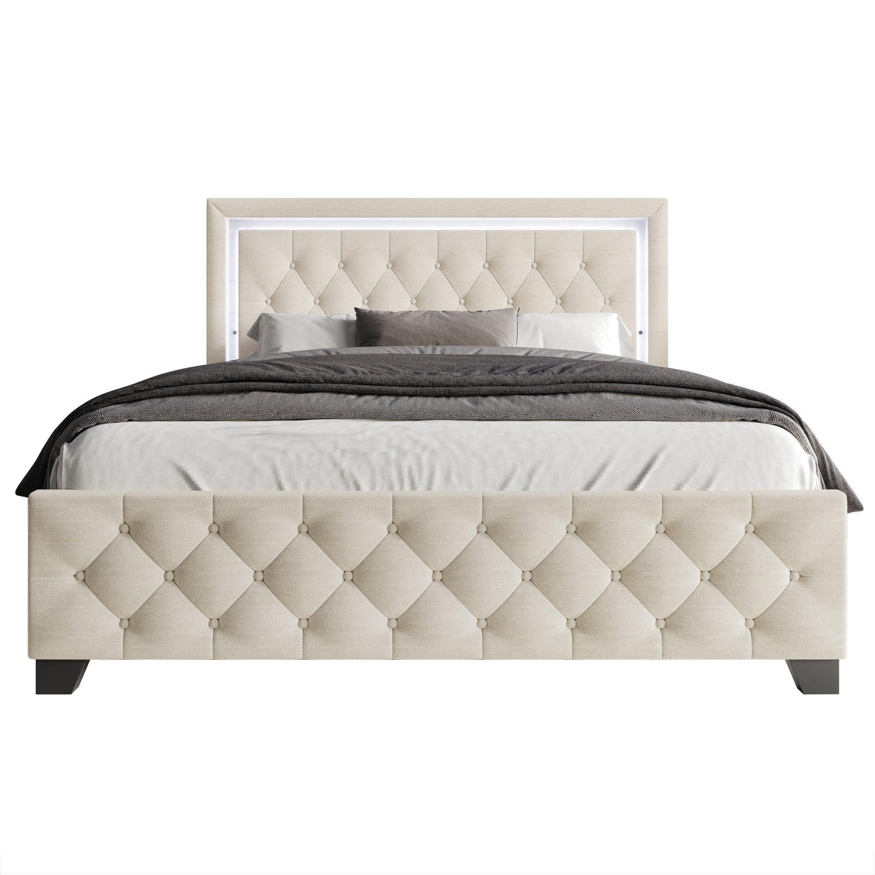 Hh260 Platform Bed - Twin, King Only (Twin) - Ella Furniture