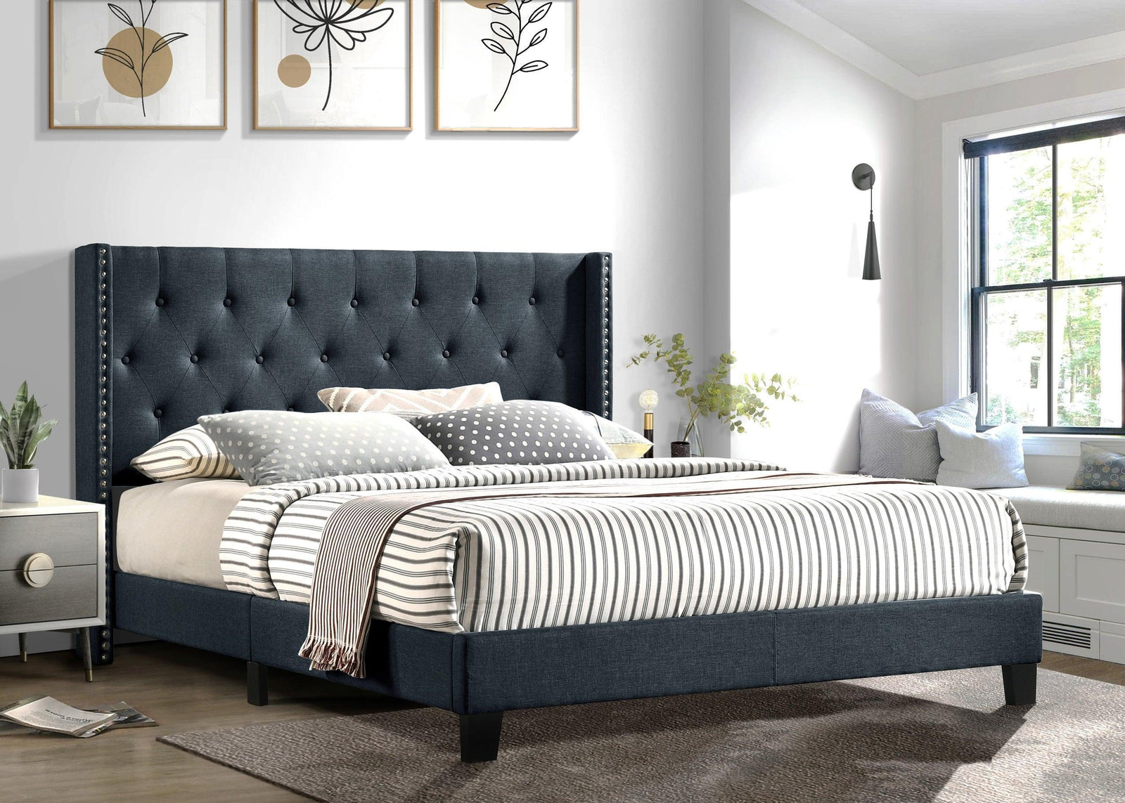 Hh760 Platform Bed - Twin, Full, Queen (King-sold Out) (Twin) - Ella Furniture