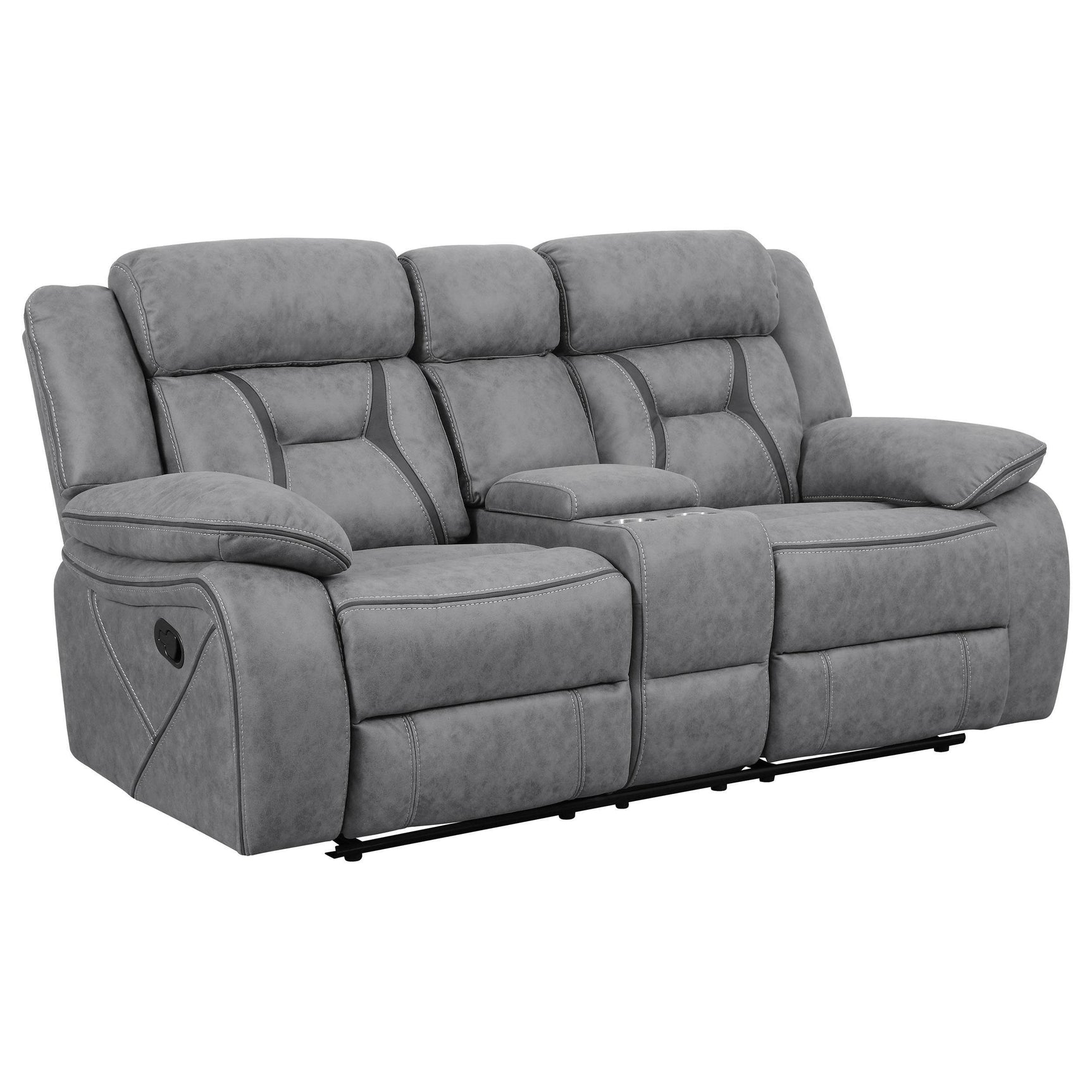 HIGGINS MOTION COLLECTION Houston Casual Stone Reclining Three-Piece Living Room Set 602261-S3 - Ella Furniture