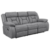 HIGGINS MOTION COLLECTION Houston Casual Stone Reclining Two-Piece Living Room Set 602261-S2 - Ella Furniture