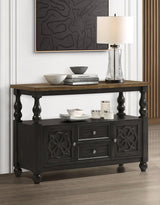 Hilara Brown/Gray Modern Solid Wood And Veneers Dining Sideboard - Ella Furniture
