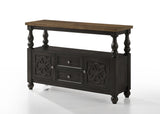 Hilara Brown/Gray Modern Solid Wood And Veneers Dining Sideboard - Ella Furniture