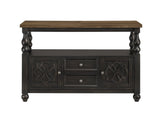 Hilara Brown/Gray Modern Solid Wood And Veneers Dining Sideboard - Ella Furniture