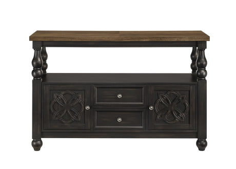 Hilara Brown/Gray Modern Solid Wood And Veneers Dining Sideboard - Ella Furniture