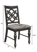 Hilara Brown/Gray Modern Solid Wood And Veneers Fabric Upholstered Dining Room Set - Ella Furniture