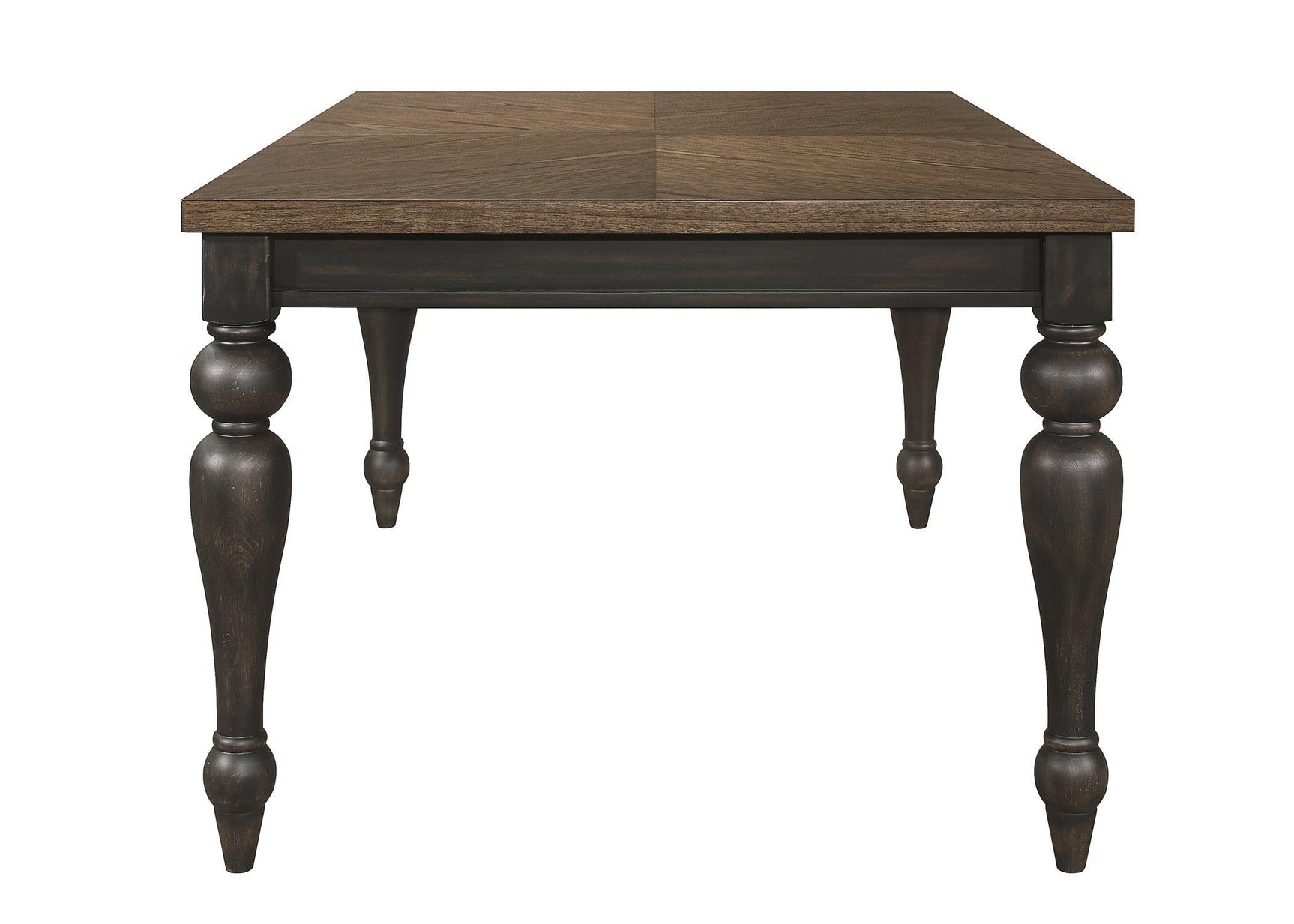Hilara Brown/Gray Modern Solid Wood And Veneers Fabric Upholstered Dining Room Set - Ella Furniture