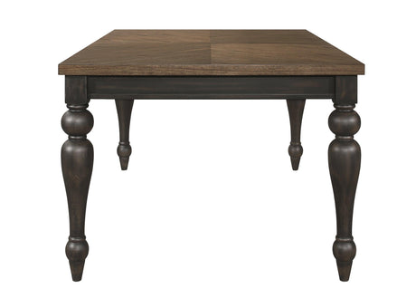 Hilara Brown/Gray Modern Solid Wood And Veneers Fabric Upholstered Dining Room Set - Ella Furniture