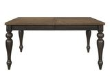 Hilara Brown/Gray Modern Solid Wood And Veneers Fabric Upholstered Dining Room Set - Ella Furniture