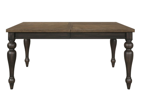 Hilara Brown/Gray Modern Solid Wood And Veneers Fabric Upholstered Dining Room Set - Ella Furniture