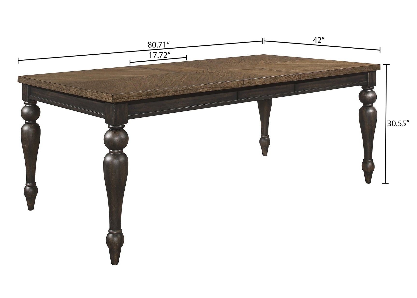 Hilara Brown/Gray Modern Solid Wood And Veneers Fabric Upholstered Dining Room Set - Ella Furniture