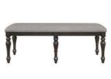 Hilara Brown/Gray Modern Solid Wood And Veneers Fabric Upholstered Dining Room Set - Ella Furniture