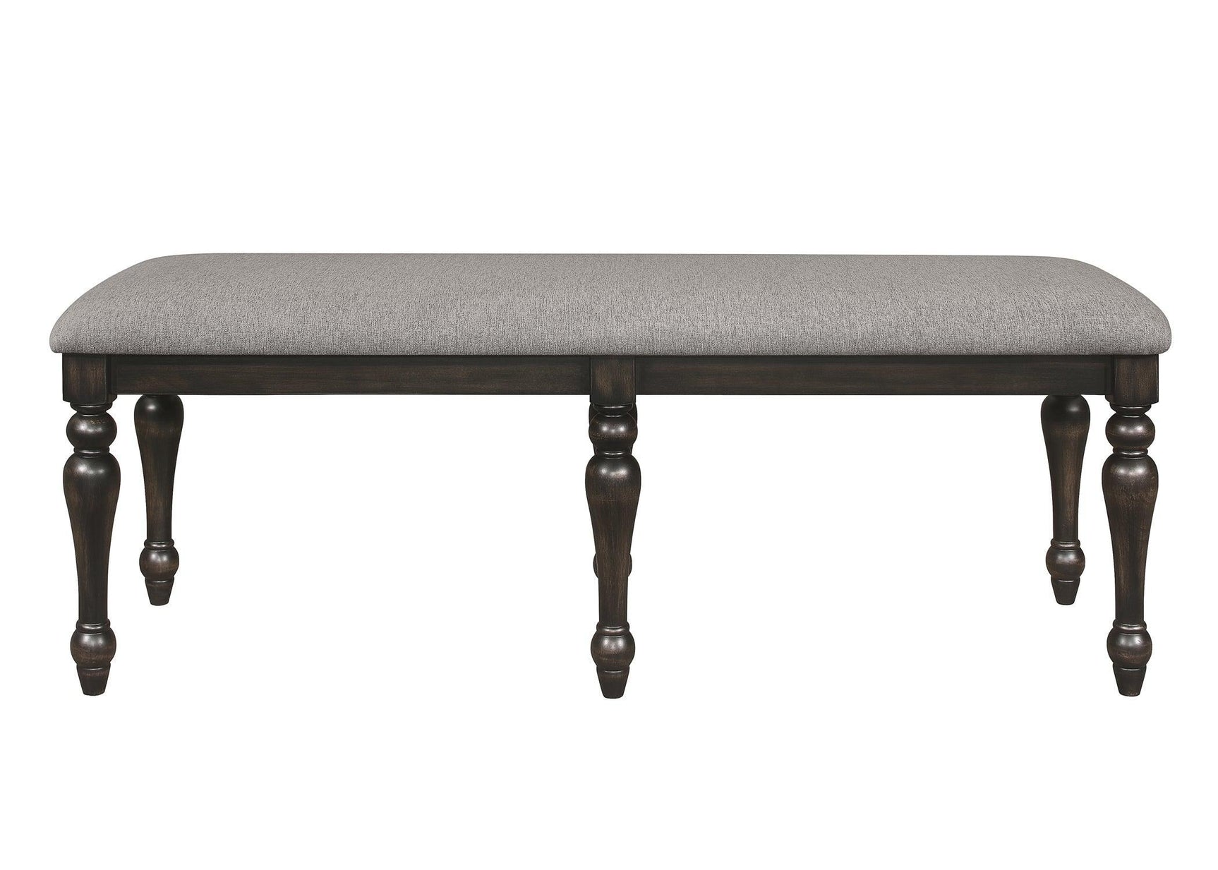 Hilara Brown/Gray Modern Solid Wood And Veneers Fabric Upholstered Dining Room Set - Ella Furniture