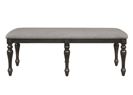 Hilara Brown/Gray Modern Solid Wood And Veneers Fabric Upholstered Dining Room Set - Ella Furniture