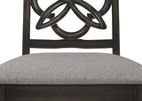 Hilara Brown/Gray Modern Solid Wood And Veneers Fabric Upholstered Dining Room Set - Ella Furniture