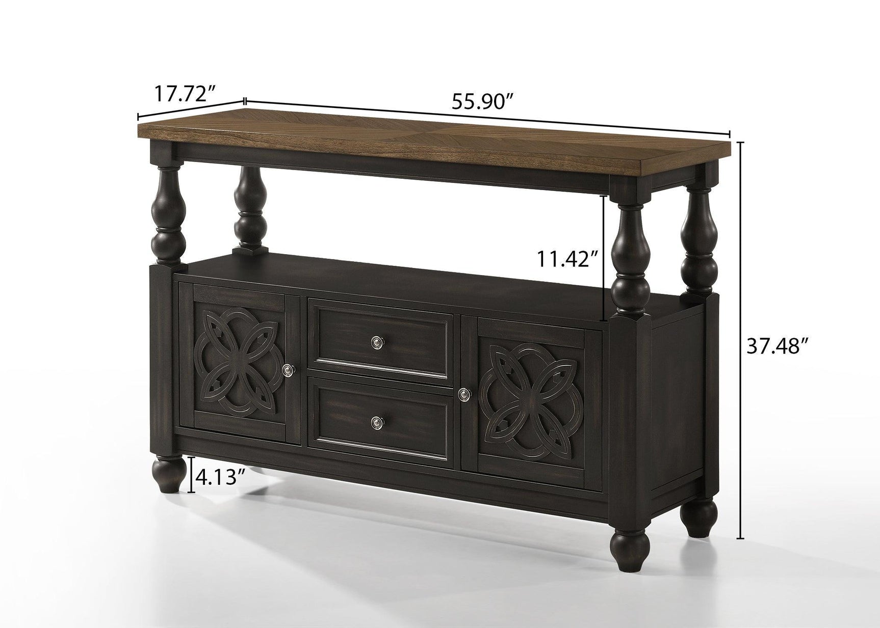 Hilara Brown/Gray Modern Solid Wood And Veneers Fabric Upholstered Round Dining Room Set - Ella Furniture