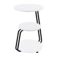 Hilly 3-Tier Round Side Table White And Black 930071 - Ella Furniture
