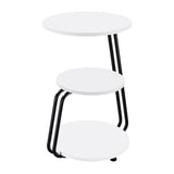 Hilly 3-Tier Round Side Table White And Black 930071 - Ella Furniture
