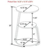 Hilly 3-Tier Round Side Table White And Black 930071 - Ella Furniture