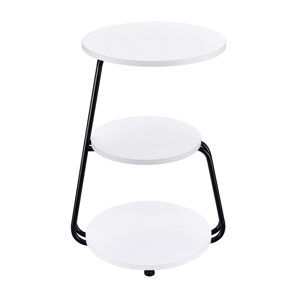 Hilly 3-Tier Round Side Table White And Black 930071 - Ella Furniture