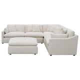 Hobson 6-piece Upholstered Modular Sectional Sofa Ivory 551451-SET - Ella Furniture